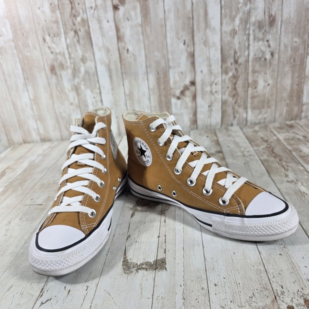 Converse Chuck Taylor All Star High Top Dark Mustard Brown Sneakers Womens 7 - Picture 6 of 8